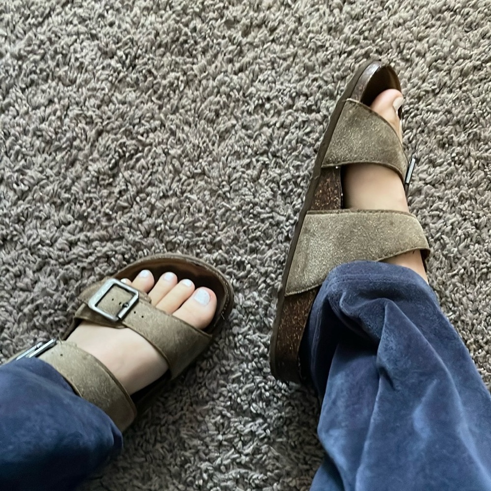 Worn sandals